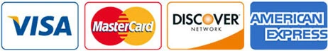 Visa, Mastercard, Discover e American Express
